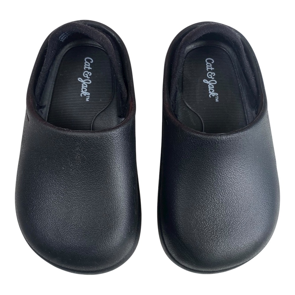 Cat & Jack Kids Black Clogs,‎ Slides, Shoes, Size 5, Slip-On, Comfort SU